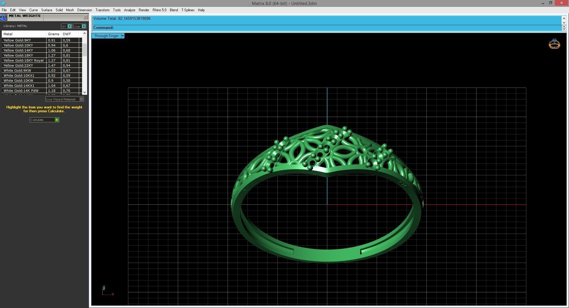 Women Ring Fancy Rings With Stone STL 3DM Render Printable 3D print model_7