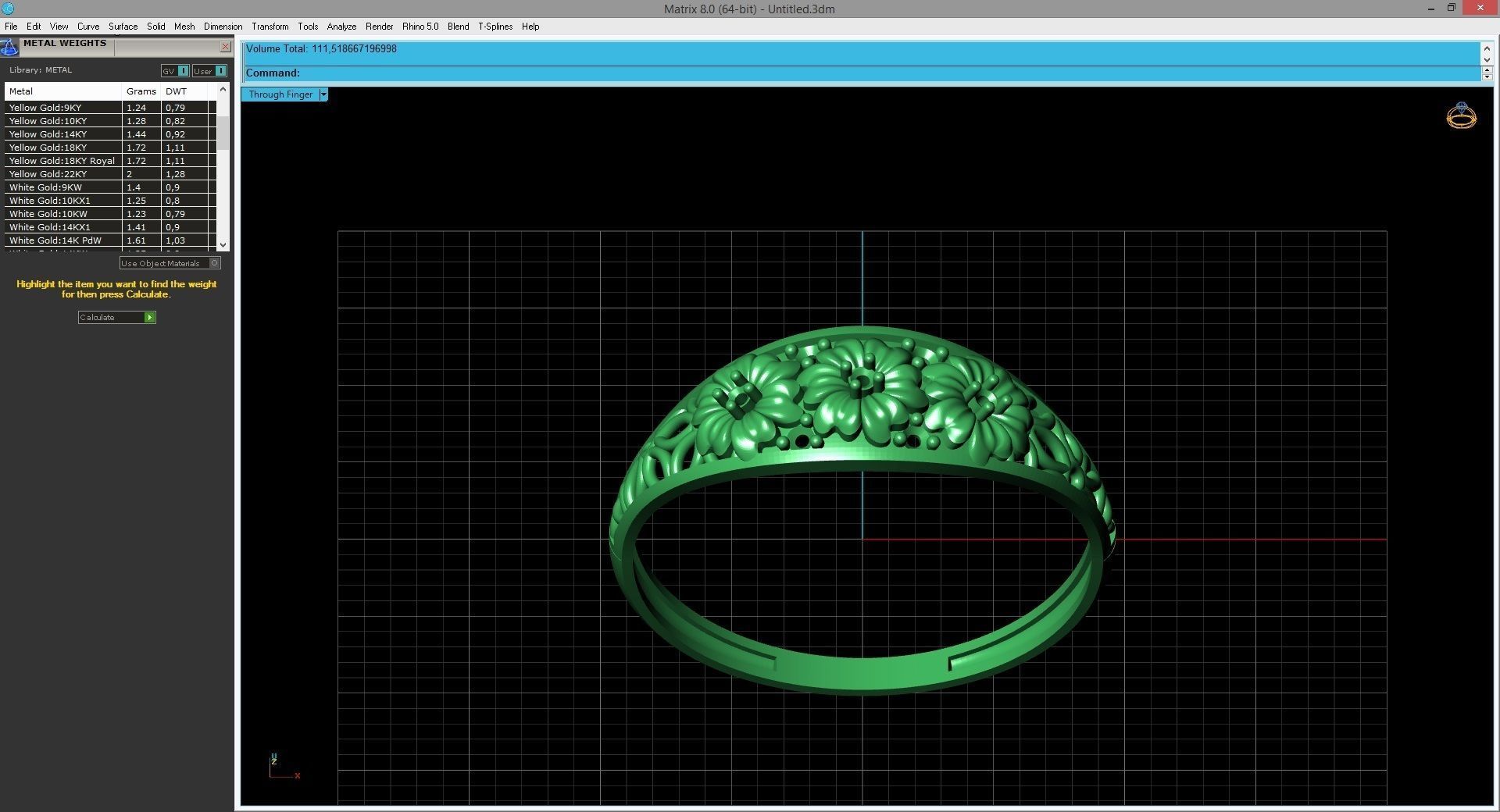 Women Ring Fancy Rings With Stone STL 3DM Render Printable 3D print model_2