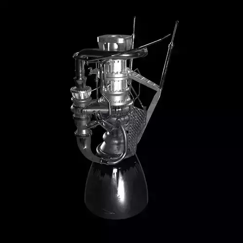 SpaceX Raptor Engine 3D model
