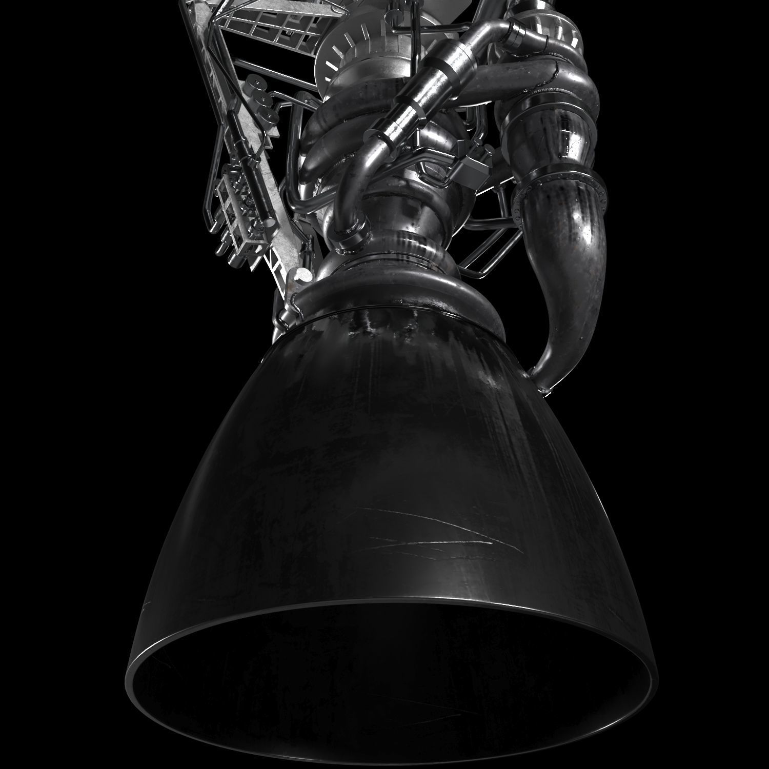 SpaceX Raptor Engine 3D model CGTrader