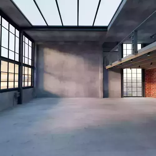 Industrial Loft Interior Scene