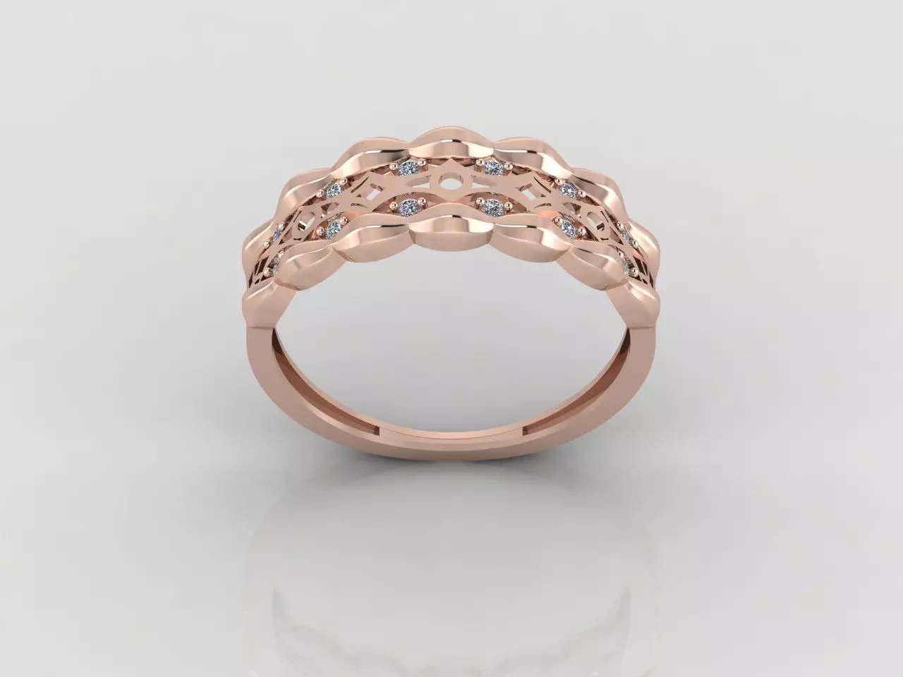 Women Ring Fancy Rings With Stone STL 3DM Render Printable 3D print model_0