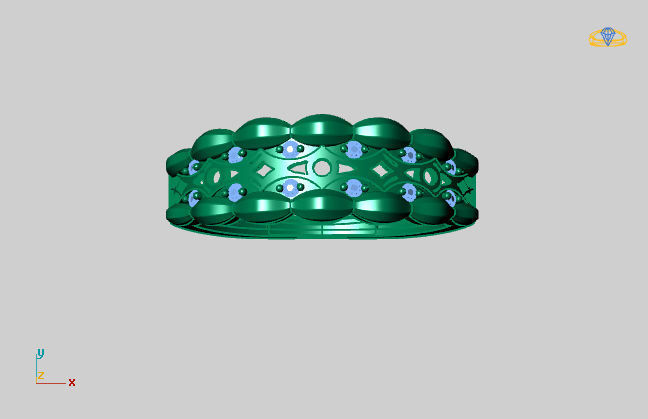 Women Ring Fancy Rings With Stone STL 3DM Render Printable 3D print model_2