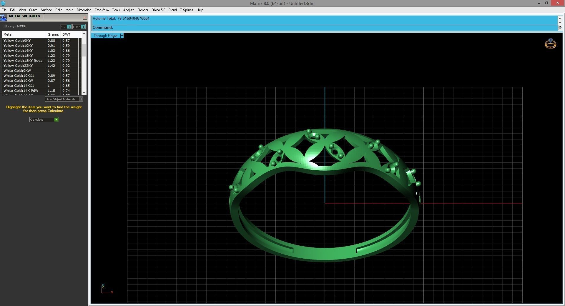 Women Ring Fancy Rings With Stone STL 3DM Render Printable 3D print model_7
