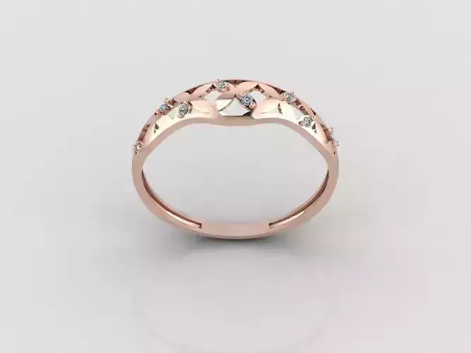 Women Ring Fancy Rings With Stone STL 3DM Render Printable 3D print model