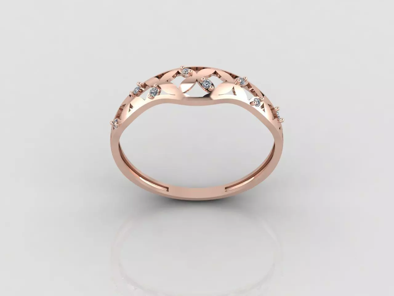 Women Ring Fancy Rings With Stone STL 3DM Render Printable 3D print model_0