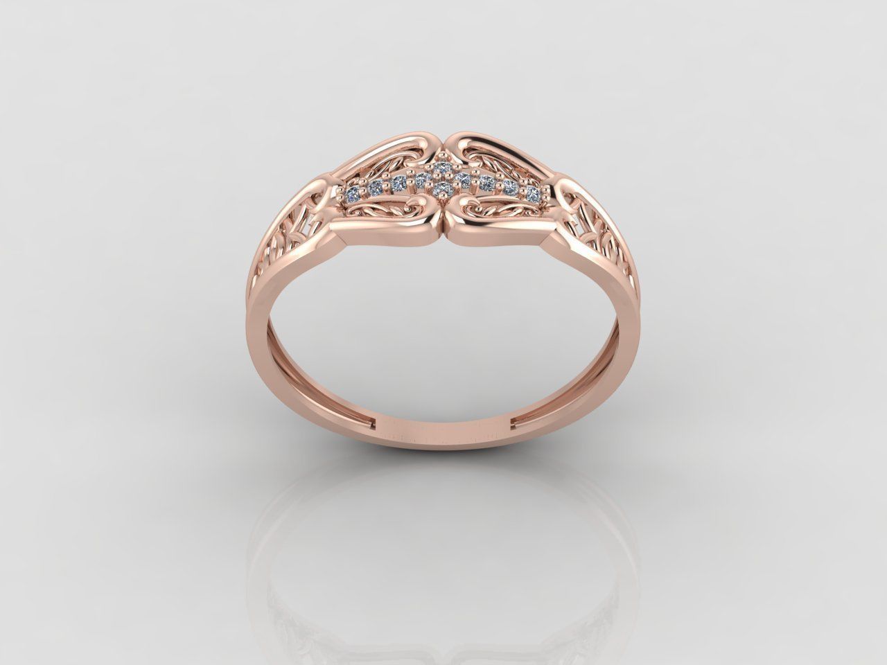 Women Ring Fancy Rings With Stone STL 3DM Render Printable 3D print model_1