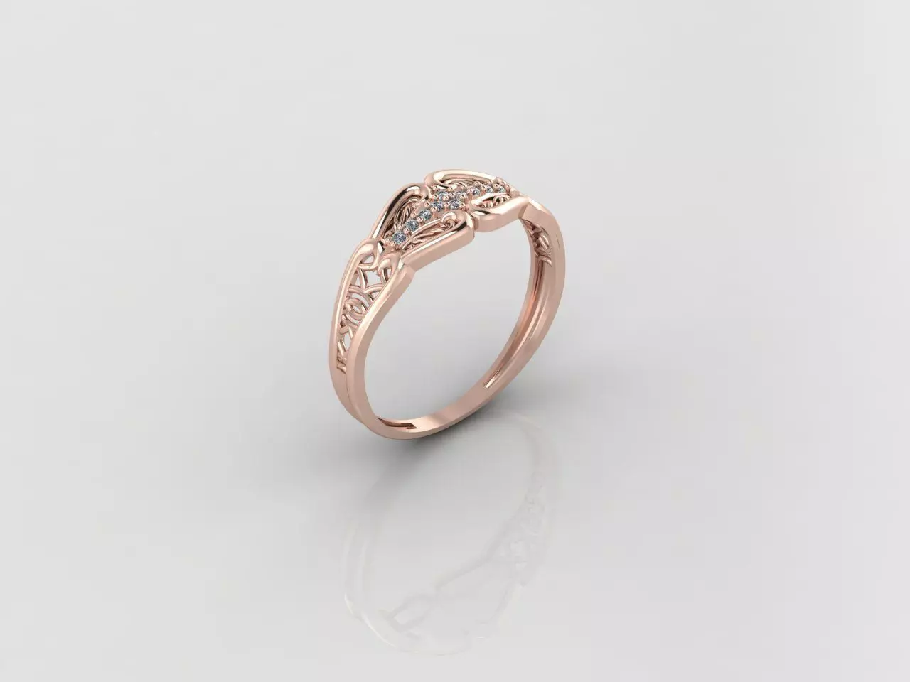 Women Ring Fancy Rings With Stone STL 3DM Render Printable 3D print model_0