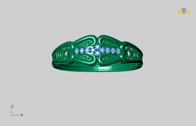 Women Ring Fancy Rings With Stone STL 3DM Render Printable 3D print model_2