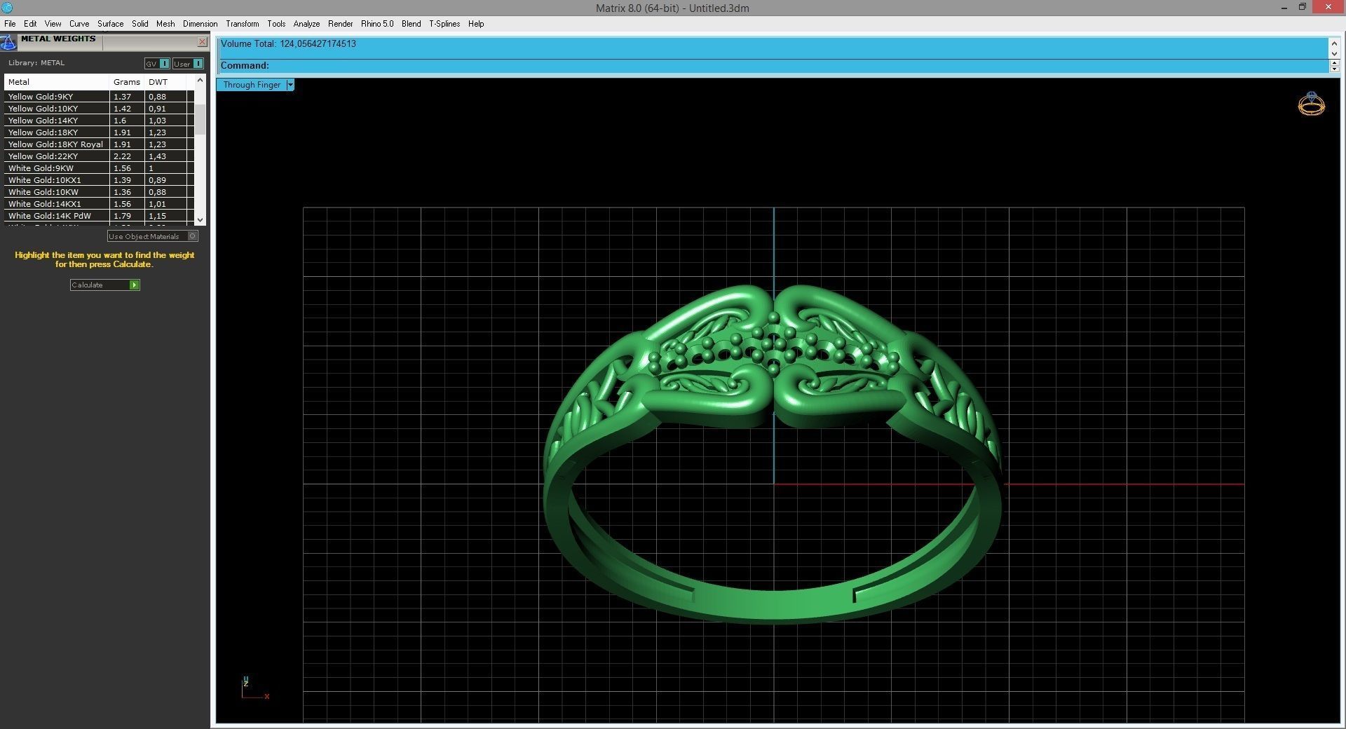 Women Ring Fancy Rings With Stone STL 3DM Render Printable 3D print model_5