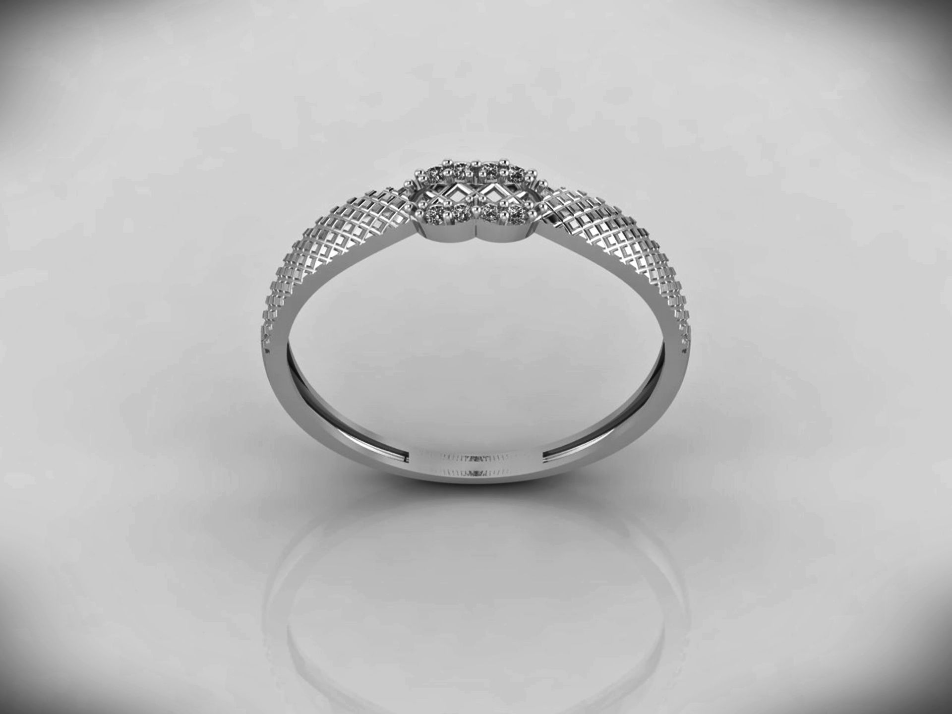 Women Ring Fancy Rings With Stone STL 3DM Render Printable 3D print model_5