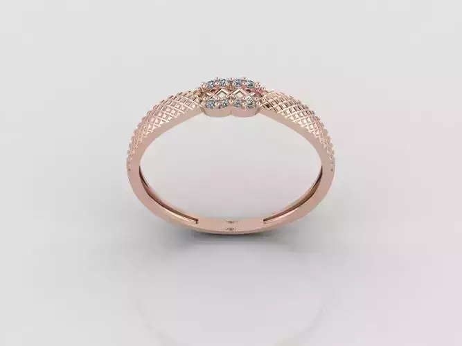 Women Ring Fancy Rings With Stone STL 3DM Render Printable