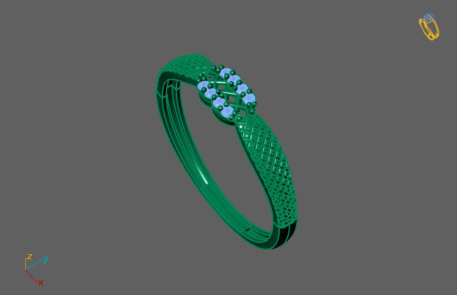 Women Ring Fancy Rings With Stone STL 3DM Render Printable 3D print model_3