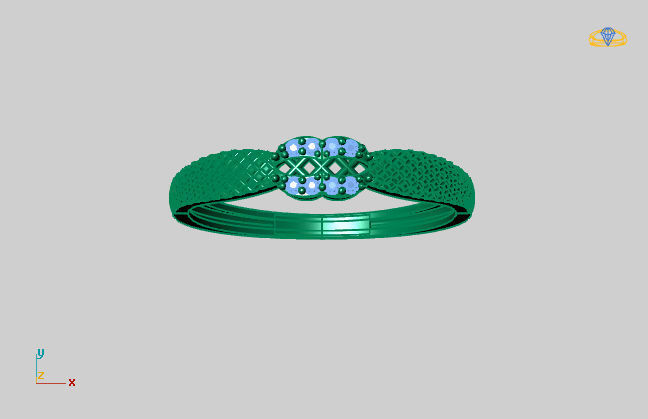 Women Ring Fancy Rings With Stone STL 3DM Render Printable 3D print model_2