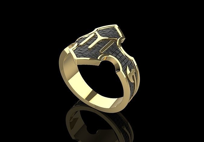3D Printble man ring 925 Silver 3D print model