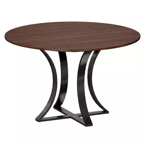 Damen 48 Brown Wood Top Dining Table Crate and Barrel