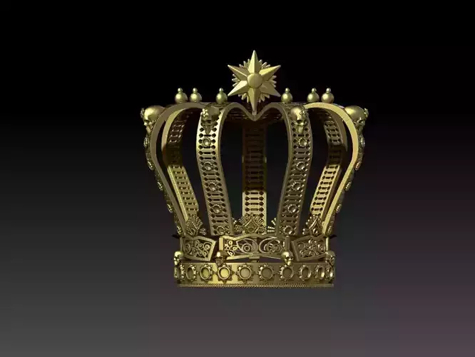 Royal king crown  Old 3d model for 3d printing