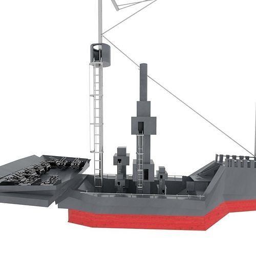 Battle Destroyer ship  Free 3D print model