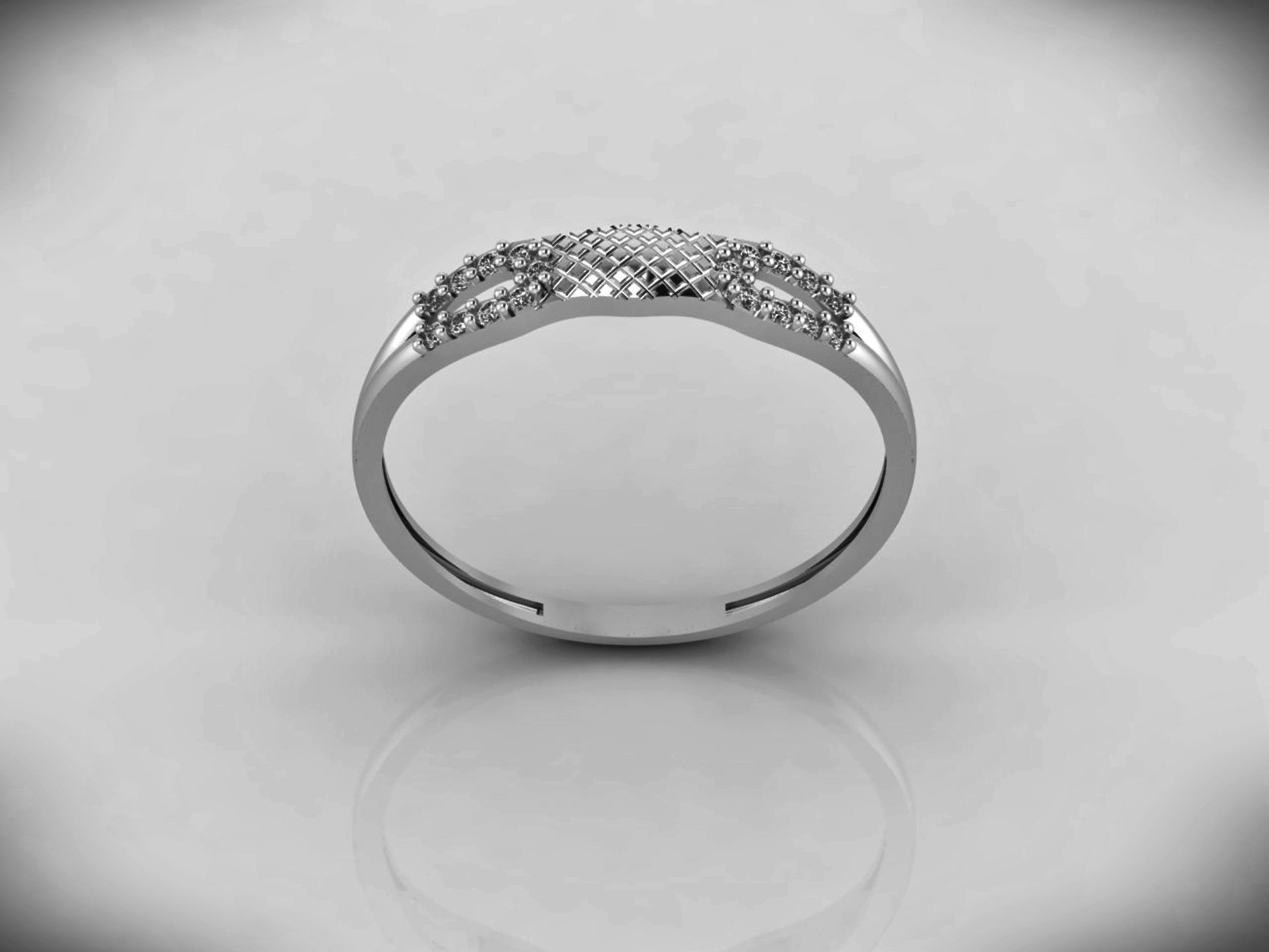 Women Ring Fancy Rings With Stone STL 3DM Render Printable 3D print model_5