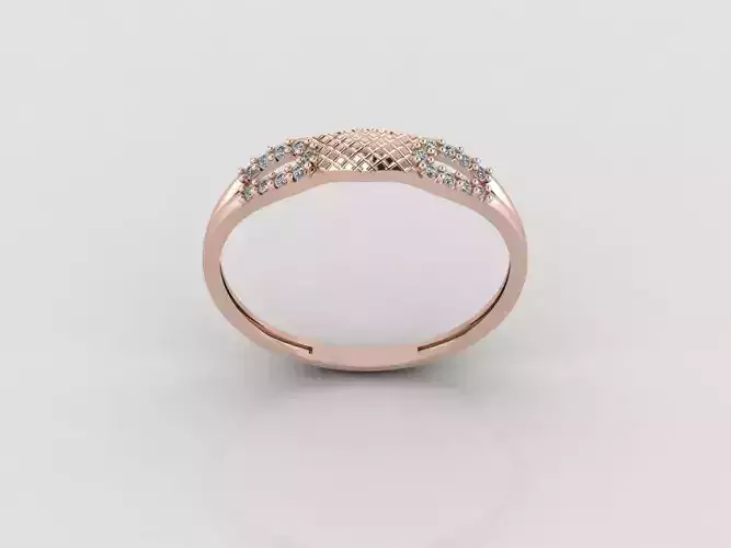 Women Ring Fancy Rings With Stone STL 3DM Render Printable