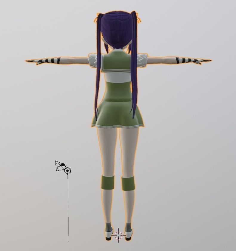 Kurumi Ebisuzawa - Gakkou Gurashi - School Live Low-poly 3D model_4