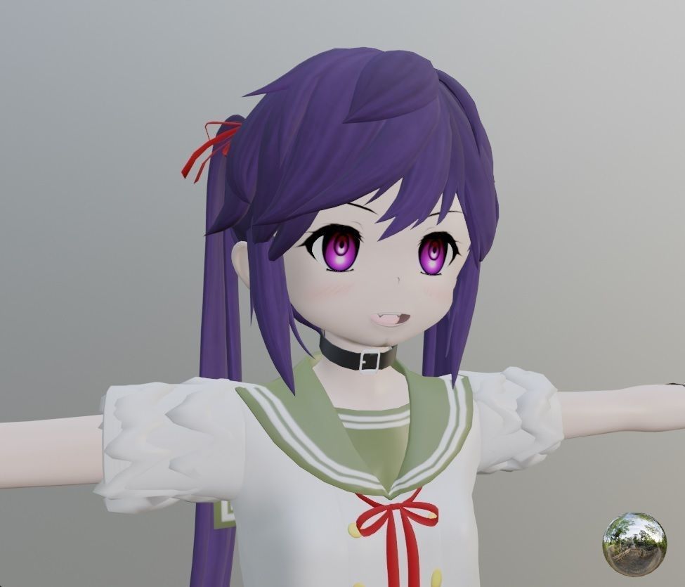 Kurumi Ebisuzawa - Gakkou Gurashi - School Live Low-poly 3D model_2