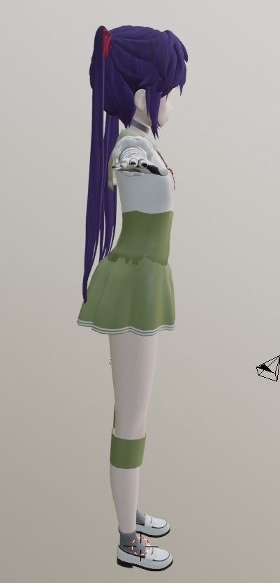 Kurumi Ebisuzawa - Gakkou Gurashi - School Live Low-poly 3D model_7