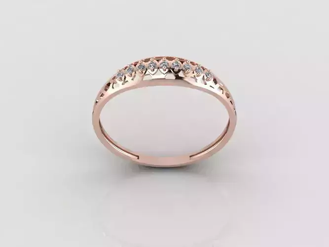 Women Ring Fancy Rings With Stone STL 3DM Render Printable