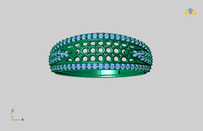 Women Ring Fancy Rings With Stone STL 3DM Render Printable 3D print model_2