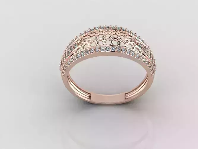 Women Ring Fancy Rings With Stone STL 3DM Render Printable