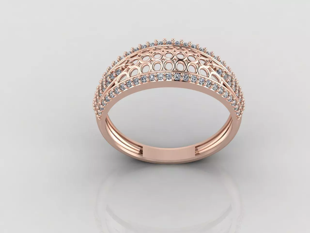 Women Ring Fancy Rings With Stone STL 3DM Render Printable 3D print model_0