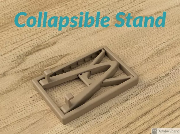 Collapsible Adjustable Phone Stand Free 3D print model