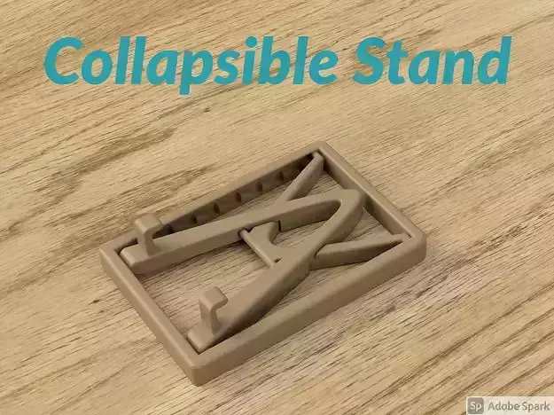 Collapsible Adjustable Phone Stand  Free 3D print model