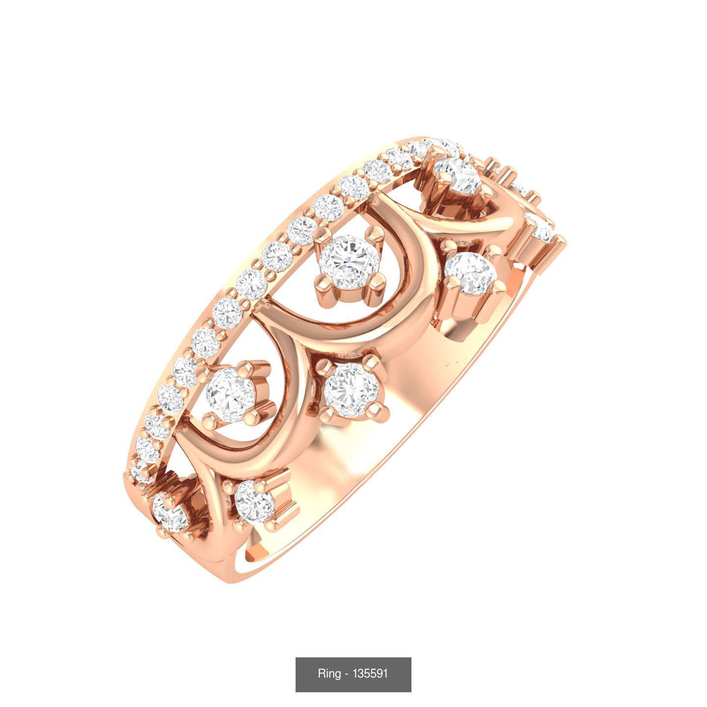 100 Bands rings  3D Model Collection_85