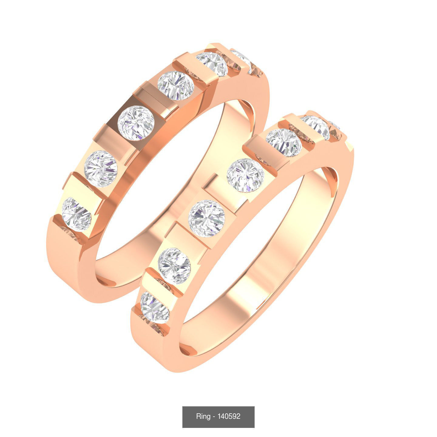 100 Bands rings  3D Model Collection_110