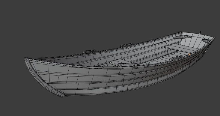 Wooden Boat 3D model_3