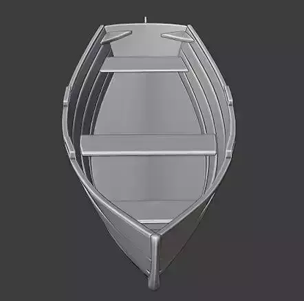 Wooden Boat 3D model