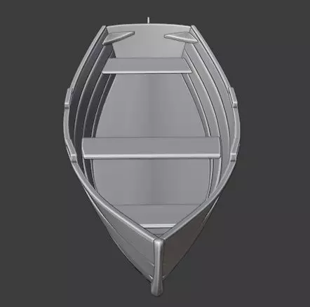 Wooden Boat 3D model_0