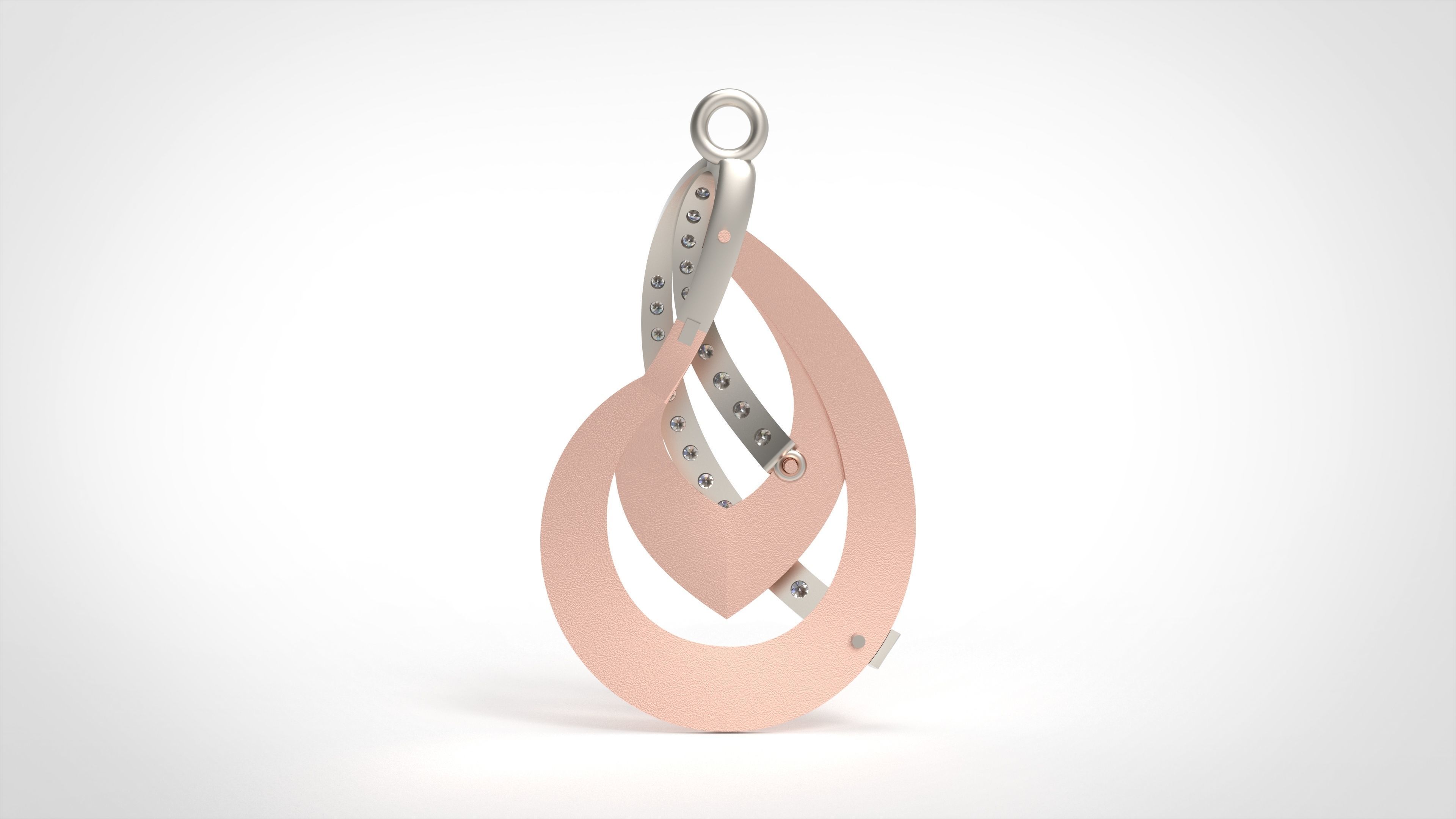 Model 340  Diamond Pendant 3D print model_3