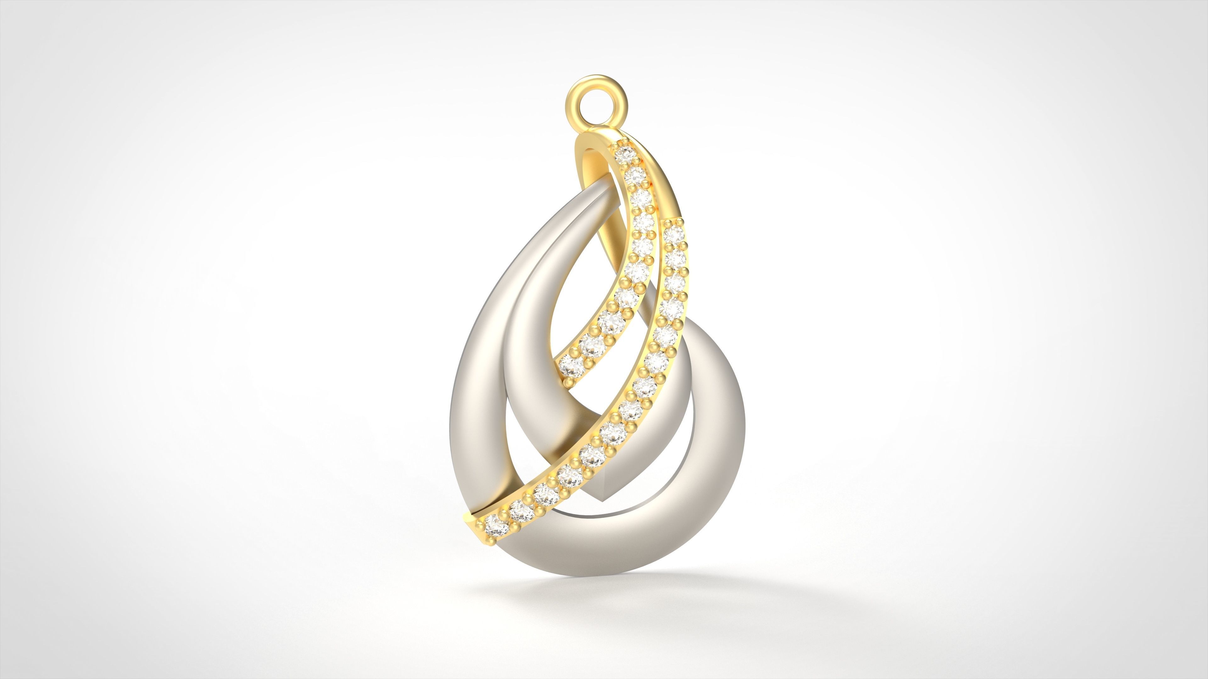 Model 340  Diamond Pendant 3D print model_4