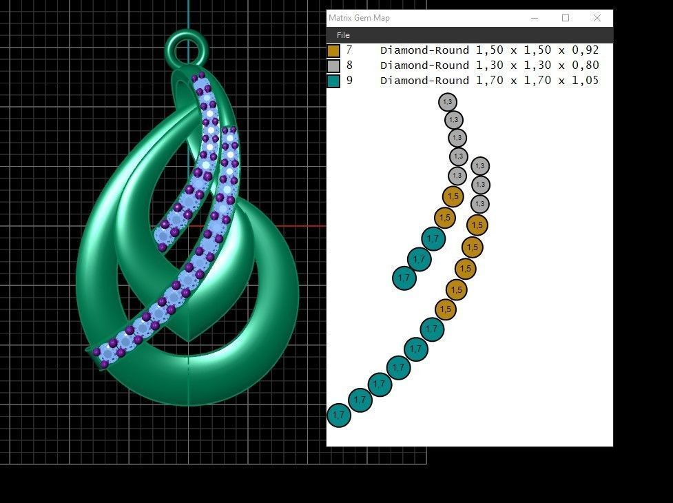 Model 340  Diamond Pendant 3D print model_10