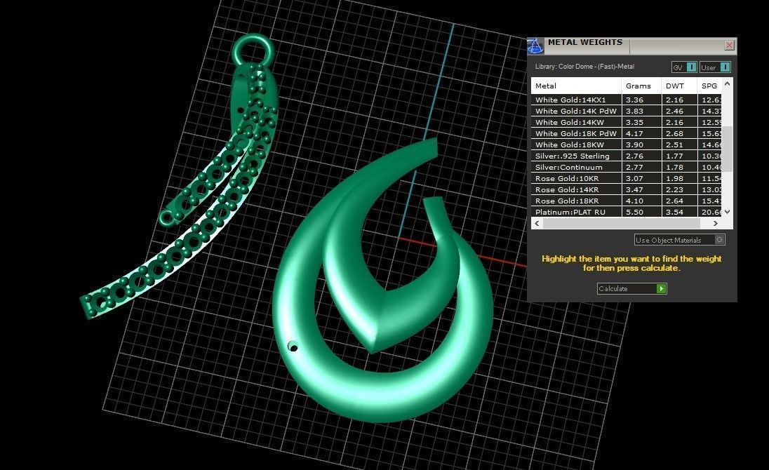 Model 340  Diamond Pendant 3D print model_13