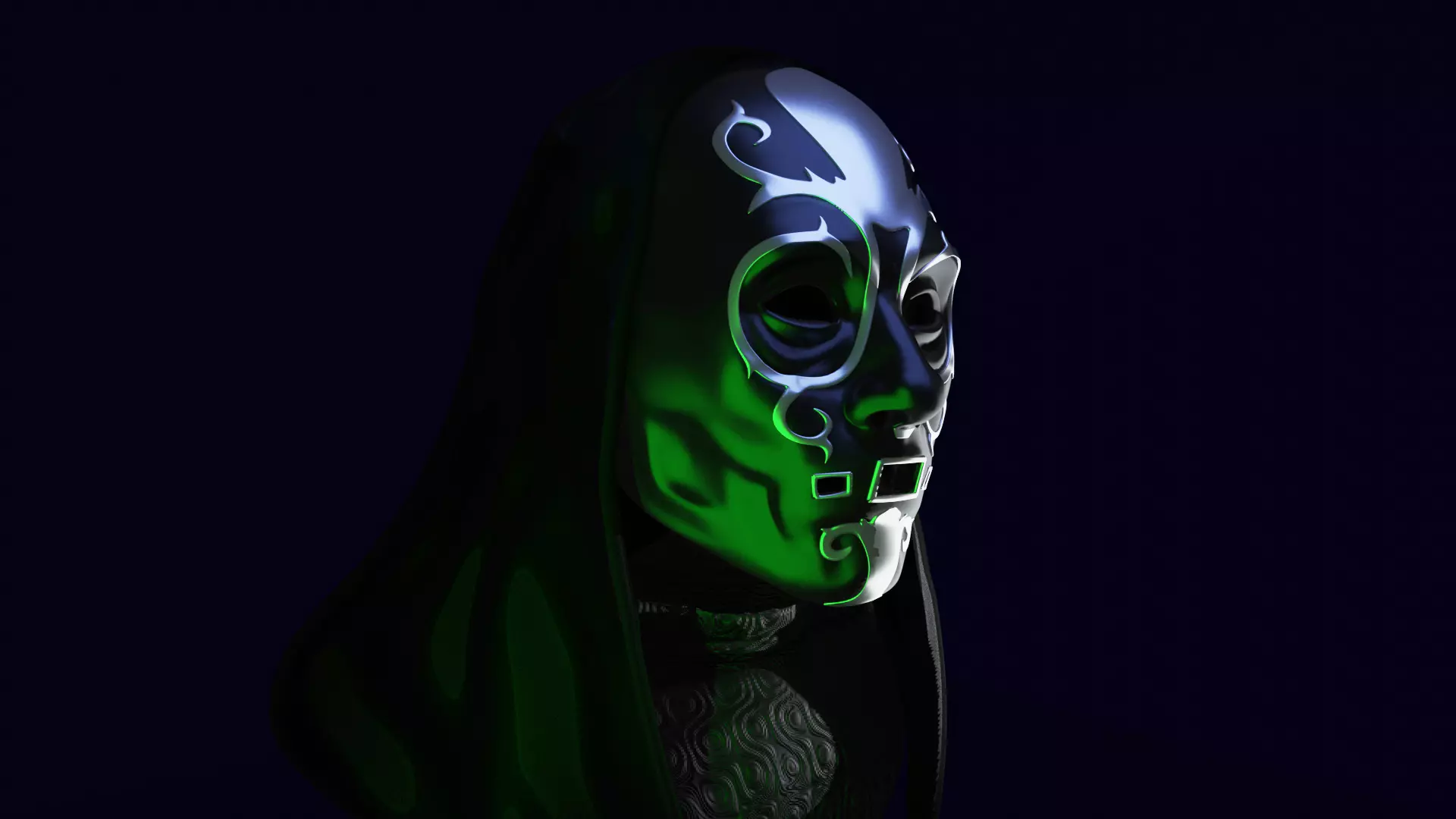 Death Eater Mask Lucius Malfoy 3D model