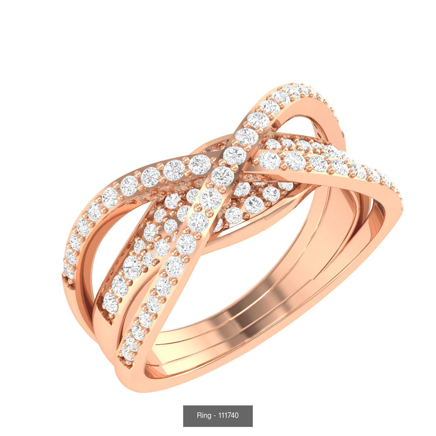 100 Bands rings  3D Model Collection_17