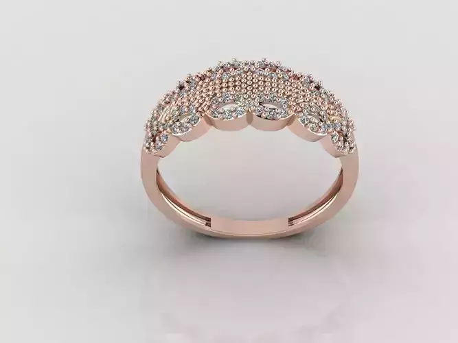 Women Ring Fancy Rings With Stone STL 3DM Render Printable