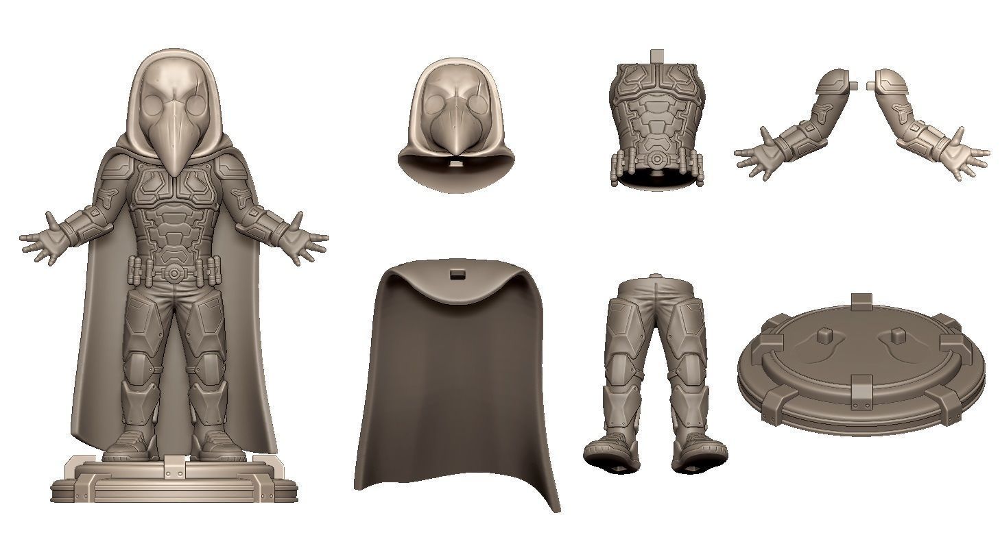 Plague Doctor Major Grom 3D print model_5