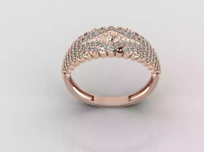 Women Ring Fancy Rings With Stone STL 3DM Render Printable