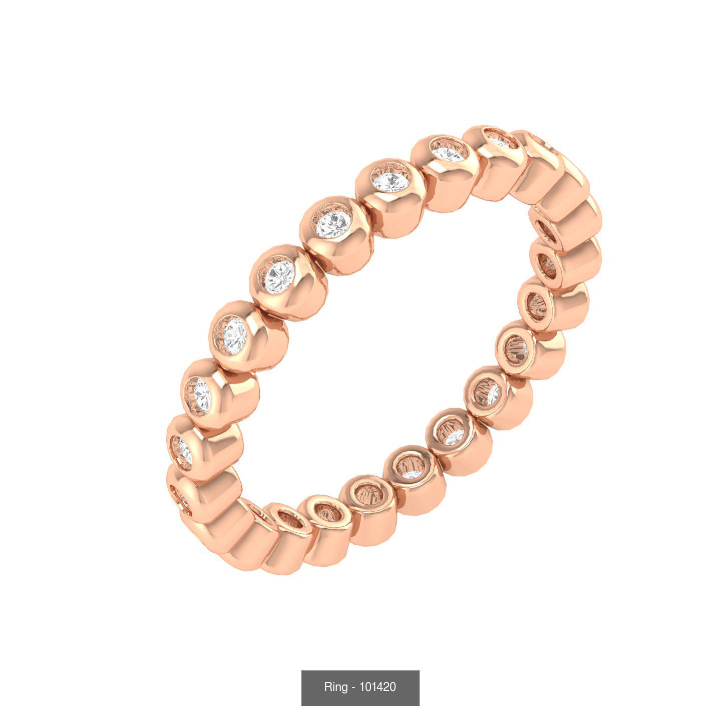 100 Bands rings  3D Model Collection_26