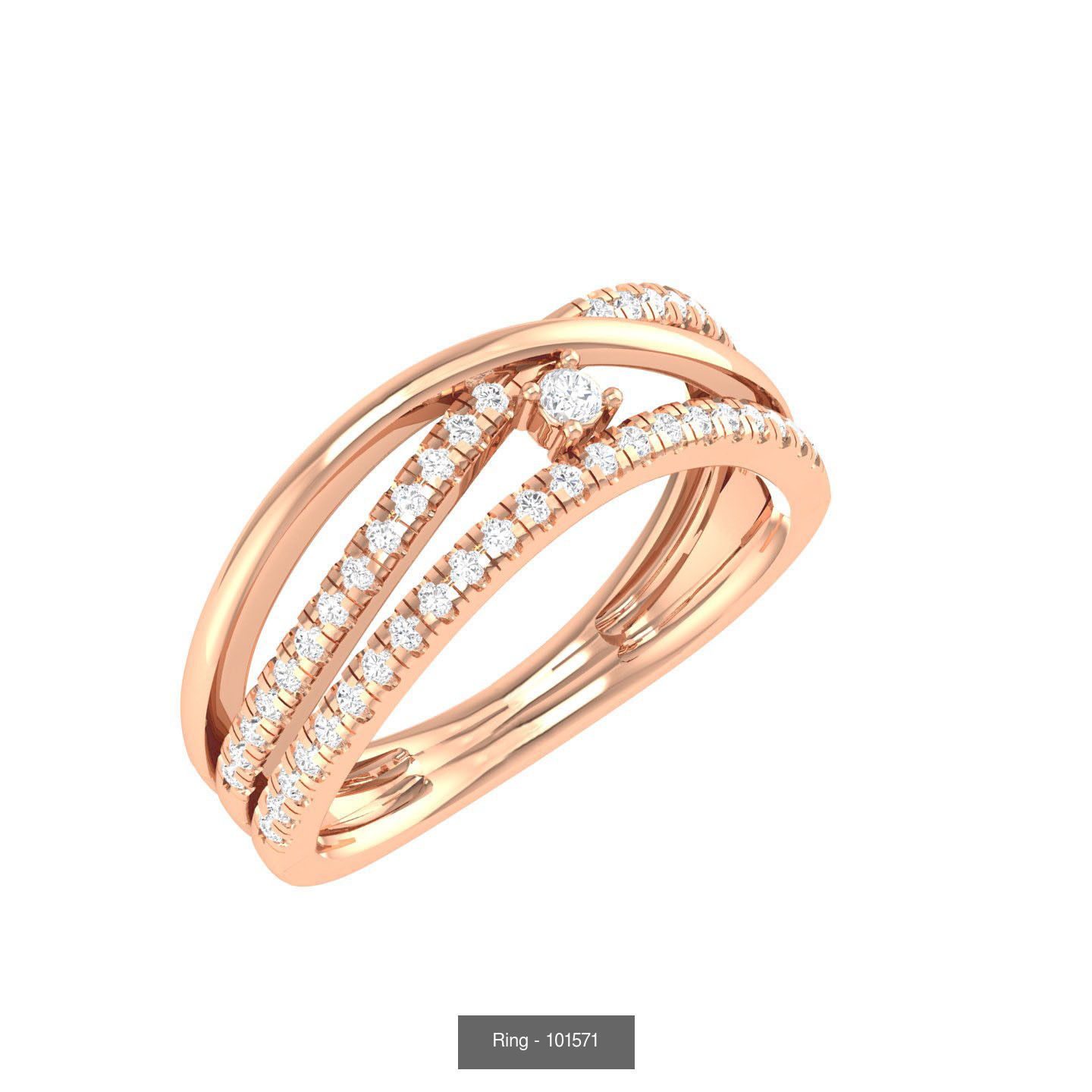 100 Bands rings  3D Model Collection_14