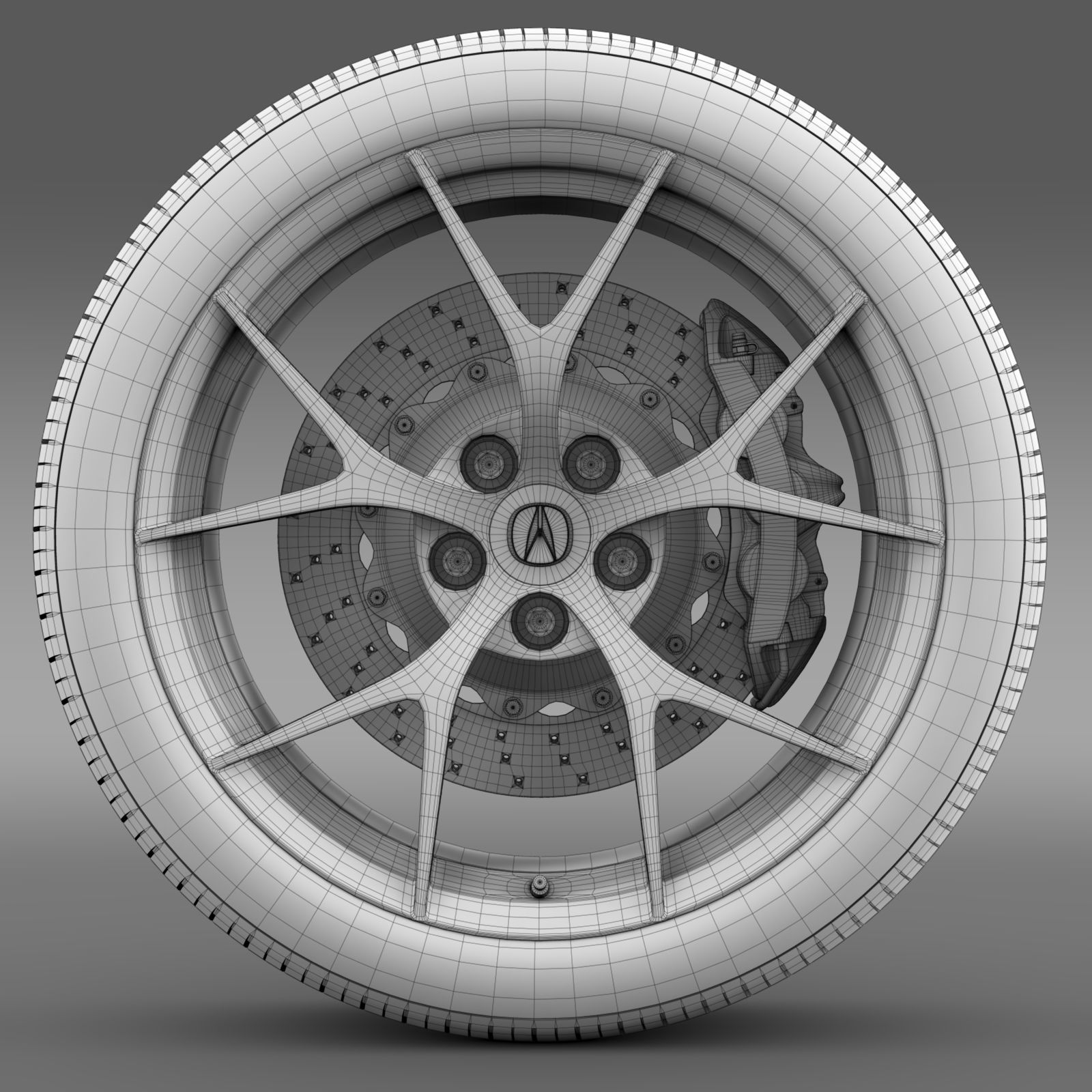Acura NSX wheel 2015 3D model_1